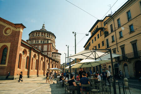Milano, Italy. Church Santa Maria delle Grazie in Milan - Sep, 2021. High quality photoのeditorial素材