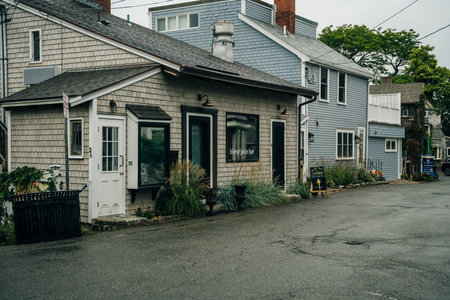 Street of Bearskin Neck Rockport Massachusetts, usa - Oct, 2022. High quality photoのeditorial素材