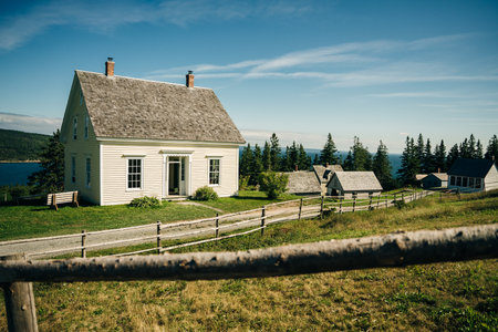 highland museum village in cape breton, nova scotia - oct, 2022. High quality photo