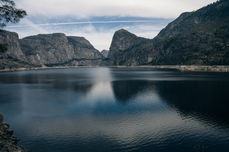 Hetch Hetchy Reservoir at Yosemite National Park. high quality photoの写真素材