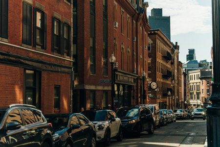 Boston in Massachusetts, USA at Little Italy in the North End of the city - Oct, 2022. High quality photoのeditorial素材