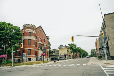 scenic historic center in Stratford, Ontario sep 2022の写真素材