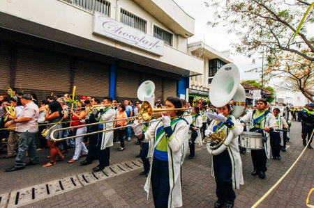 San Jose, Costa Rica - March 2022 Procession of Silence, Holy Thursday. high quality photo