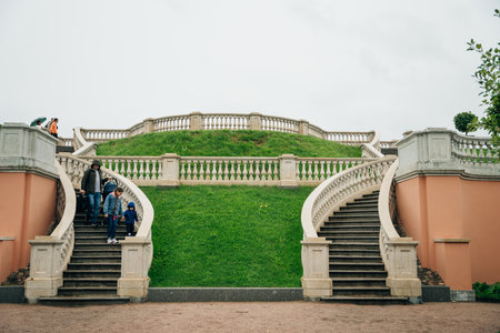 park in Tsarskoe Selo park, St. Petersburg, Russia - Sep 2022. High quality photoのeditorial素材