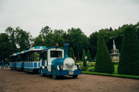 park in Tsarskoe Selo park, St. Petersburg, Russia - Sep 2022. High quality photo