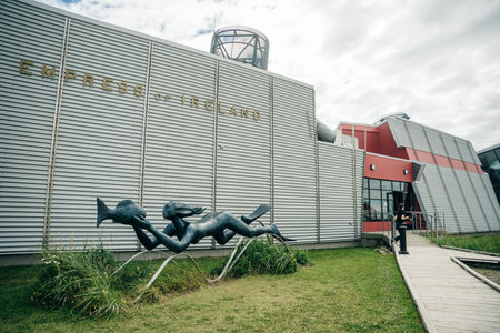 Onondaga submarine at the Pointe au Pere historical site near Rimouski, Quebec - Sep 2022. High quality photoのeditorial素材