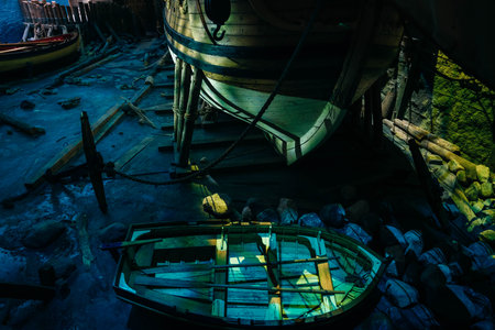 Winnipeg, Manitoba Canada - October 2022: A lifesize model of the ship called Nonsuch that sailed into Hudson Bay . high quality photoのeditorial素材