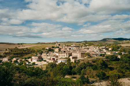 Camino between Los Arcos and Sansol - Navarre, Spain. high quality photoの写真素材