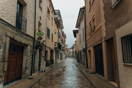 The Pilgrim Way to Santiago through Belorado, Spain - Oct 2022. High quality photoのeditorial素材