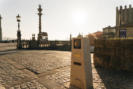 September 6, 2022: View of Porto Cathedral and Pillory of Porto monument, Porto, Norte, Portugal,. high quality photoのeditorial素材