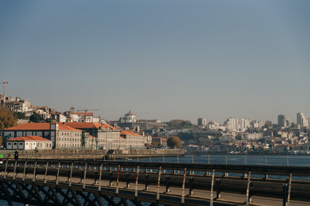 PORTO, PORTUGAL - March 2022 Houses and fountain in Cais das Pedras in Porto. high quality photoのeditorial素材