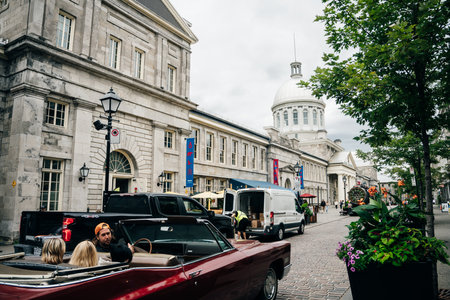 Montreal, QC, Canada - September 2022 Harbor landmarks in sunny weather. high quality photoのeditorial素材