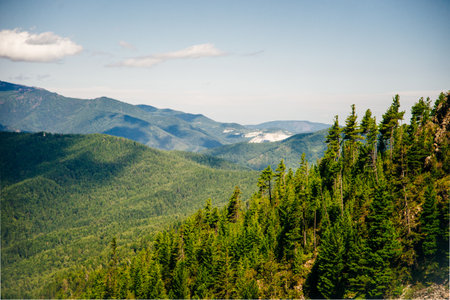 Mountain view of the Fisht-Oshten pass and the surrounding mountains. Republic of Adygea. Russia. high quality photoの写真素材