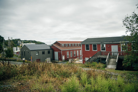 Lunenburg, NS, Canada - Sep 2022 UNESCO world heritage site of historic downtown. high quality photoのeditorial素材