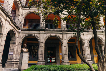 CDMX Mexico City 2023 MAY. Old Custom Ex Antigua Aduana, Antiguo colegio de San Ildefonso. high quality photoのeditorial素材