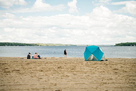 canada, manitoba - falcon beach in summertime. high quality photoのeditorial素材