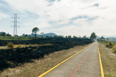 cycle path from mexico city to tepoztlan. High quality photoの写真素材