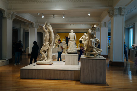 Stariways of the Museo Nacional de Arte MUNAL old Palace of Communications in Mexico City - may...