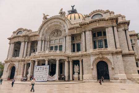 Mexico City, Mexico - may 2023 Interior of Palacio de Bellas Artes Palace of Fine Arts. High quality photoのeditorial素材