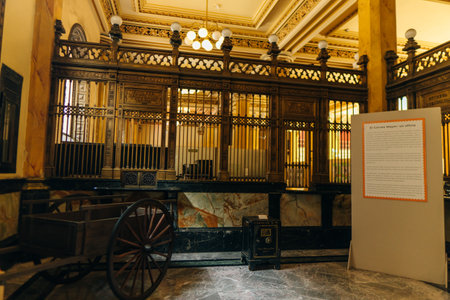 MEXICO CITY, MEXICO - may 2023 Central Post Office Palacio del Correo Mexico internal hall. high quality photoのeditorial素材