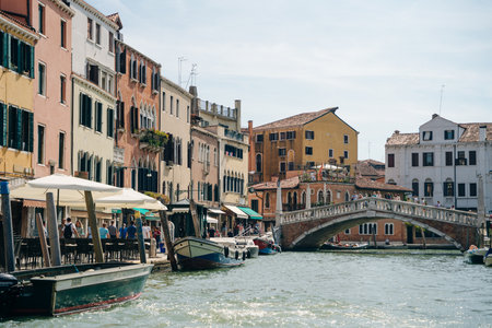 canal for ferries in venice, italy - may 2023. High quality photoのeditorial素材