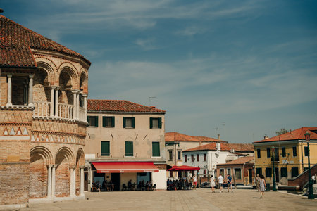Street canal in Murano island, Venice, italy - nov, 2021. High quality photoのeditorial素材