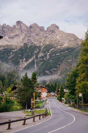 road in the dolomites italy - may 2023. High quality photoのeditorial素材