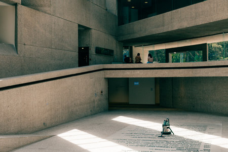 Mexico City, CDMX, Mexico - may 2023 Facade of the Rufino Tamayo Museum at Chapultepec Park. high...