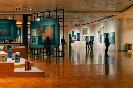 Mexico City - may 2023 inside in Museum of Modern Art inside the Chapultepec forest. high quality photoのeditorial素材