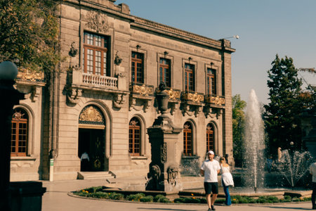 Mexico City, FEB 2023 The historical castle - Chapultepec Castle . high quality photoのeditorial素材