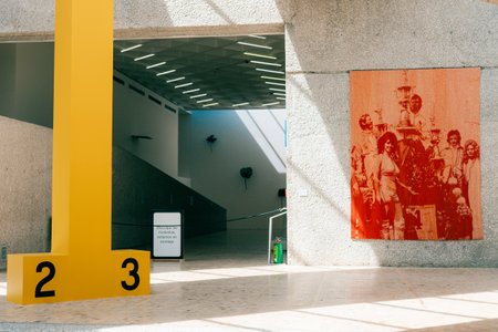 MEXICO CITY, MEXICO - AUG 2022 Museo Rufino Tamayo is a contemporary art museum. high quality photoのeditorial素材