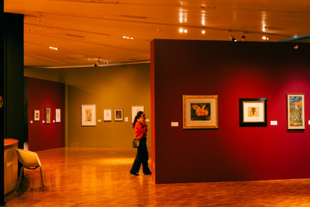 Mexico City - may 2023 inside in Museum of Modern Art inside the Chapultepec forest. high quality photoのeditorial素材