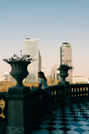 Mexico City, FEB 2023 The historical castle - Chapultepec Castle . high quality photoのeditorial素材