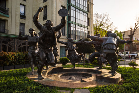 Statue on the street in the city of Tbilisi. Georgia - may 2023. High quality photoのeditorial素材