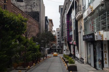 empty streets of istanbul during the pandemic. turkey - may 2020. High quality photoのeditorial素材