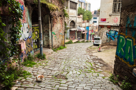 empty streets of istanbul during the pandemic. turkey - may 2020. High quality photoのeditorial素材
