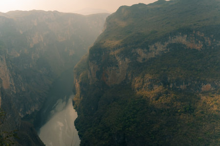 Sumidero Canyon Chiapas Mexico in Grijalva river. high quality photoの写真素材