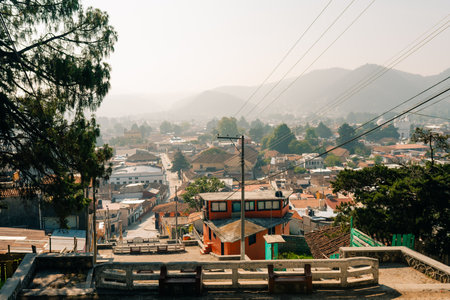 Stairs to San Cristobalito church, at San Cristobal de las Casas, mexico - May 2023. High quality photoのeditorial素材