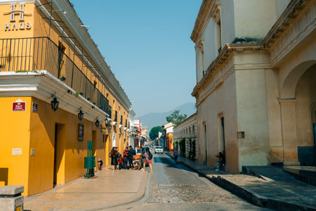 Streets in the cultural capital of Chiapas - San Cristobal de las Casas, Mexico. high quality photoのeditorial素材