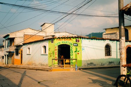 Streets in the cultural capital of Chiapas - San Cristobal de las Casas, Mexico. high quality photoのeditorial素材