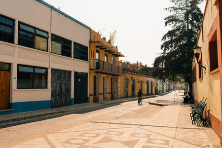 Streets in the cultural capital of Chiapas - San Cristobal de las Casas, Mexico. high quality photoのeditorial素材
