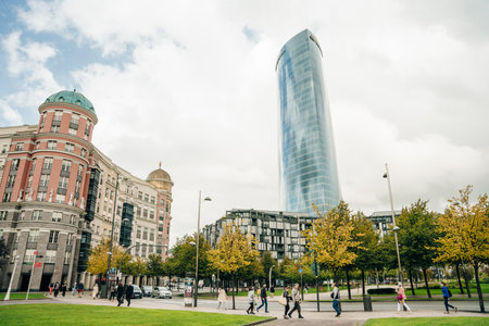 BILBAO, SPAIN- may2023 urban street. high quality photoのeditorial素材