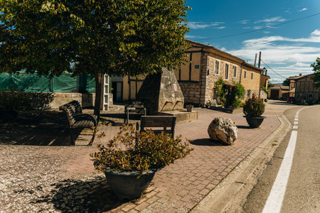 SAN JUAN DE ORTEGA, BURGOS, CASTILLA Y LEoN, SPAIN - AUGUST, 2022. High quality photo