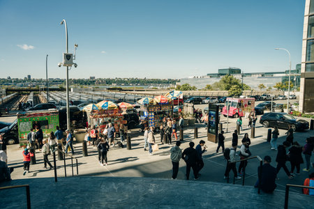 street food in new york, usa - may 2023. High quality photo