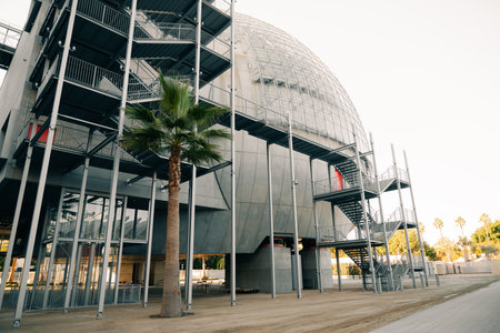 LOS ANGELES, SEP 2022 Wide shot of the courtyard at LACMA, the Los Angeles County Museum of Art. high quality photoのeditorial素材