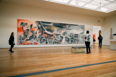 Exhibitions in LACMA, the Los Angeles County Museum of Art. usa - may 2023. High quality photoのeditorial素材