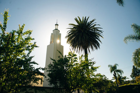 Street in historic city center of Santa Barbara, California CA, USA - May 2023. High quality photoのeditorial素材