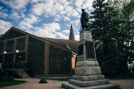 View of Kenora, Ontario at sunset in summer. Canada - May 2023. High quality photoのeditorial素材