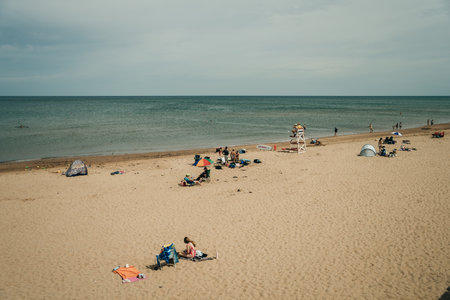 Sand dunes and beach at Stanhope, in Prince Edward Island national park. high quality photoのeditorial素材