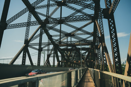 cantilever bridge in Quebec city - Oct 2022. High quality photoのeditorial素材